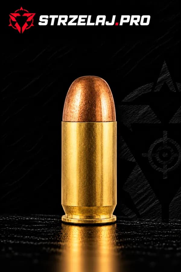 Nabój pistoletowy .45 ACP, .45 Automatic Colt Pistol: zdjęcie na czarnym tle